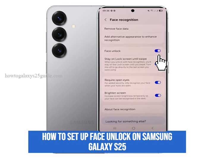 how to set up face unlock on samsung galaxy s25