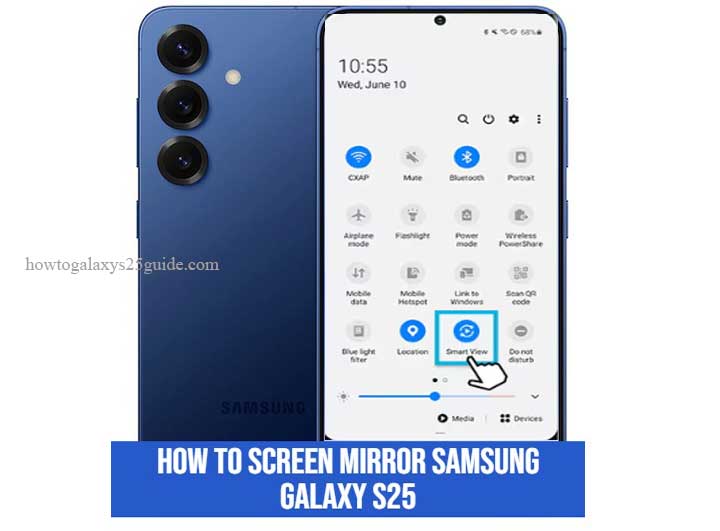 how to screen mirror samsung galaxy s25