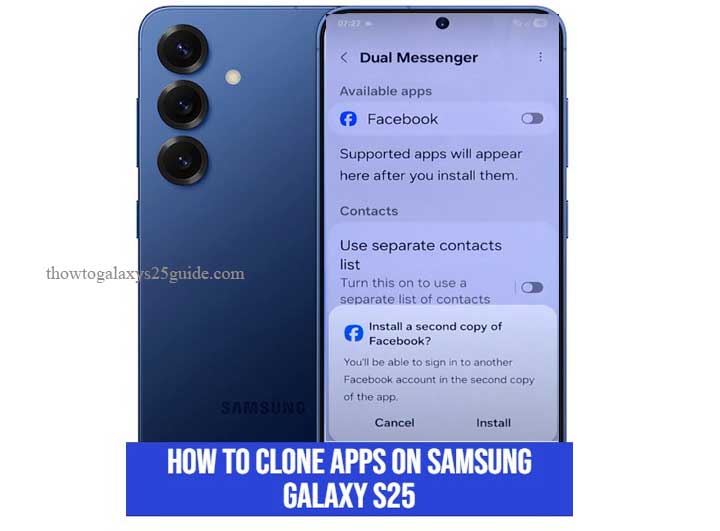 how to clone apps on samsung galaxy s25