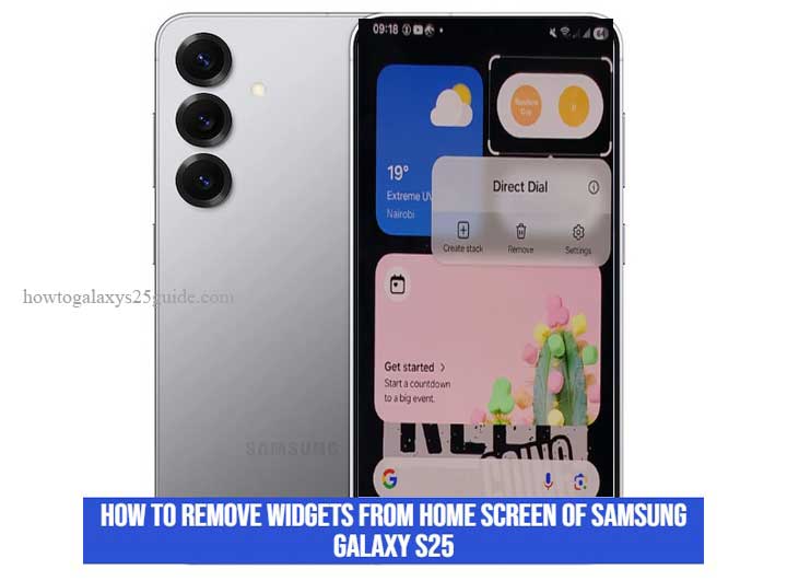 how to remove widgets from home screen of samsung galaxy s25